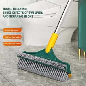 3-in-1 Floor Seam scrubbing Brush with long handle