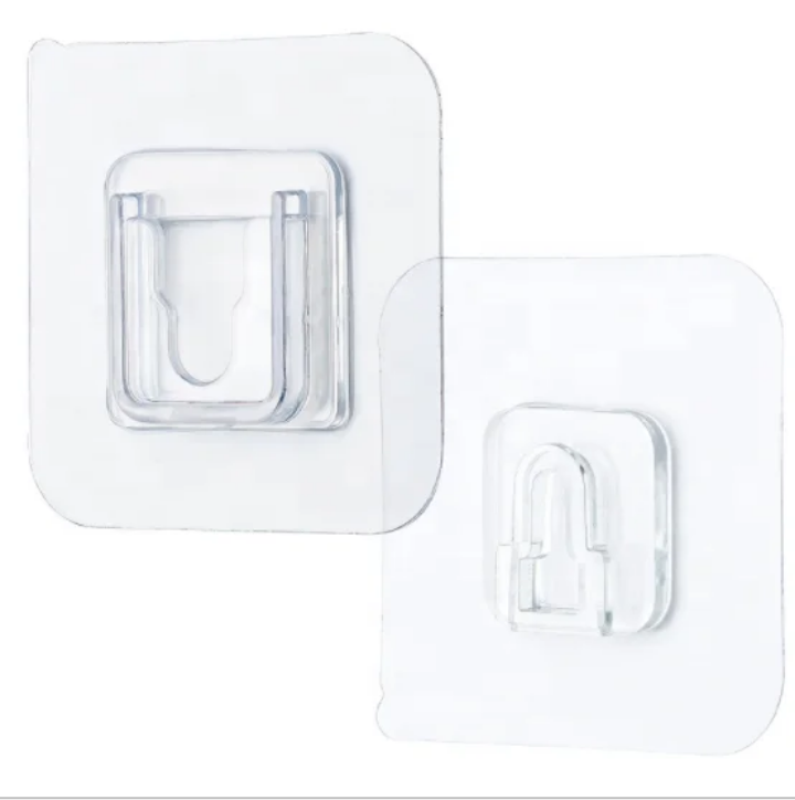 Transparent Strong Double-Sided Self Adhesive Wall Hooks Transparent Strong Double-Sided Self Adhesive Wall Hooks