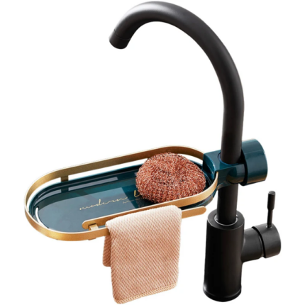 Sink Sponge Holder Faucet Kitchen Shower Caddy – Storage Rack & Soap Dish