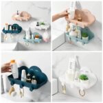 Cloud Bathroom Organizer Set with 3 Hooks and Adhesive Sticker