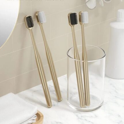 High-End Golden Bamboo Charcoal Toothbrush