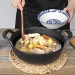 Pre-Seasoned Pure Cast Iron Flat Bottom Wok with Wooden Lid – Durable & Non-Stick