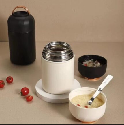 Big Size 1050ml Classic Food Flask Thermos with Foldable Spoon – Keep Food Hot or Cold Longer