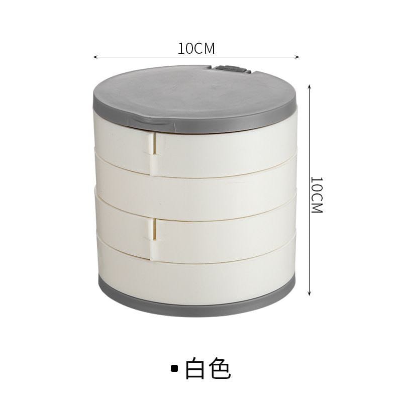 4 Layer Rotating Accessories Storage Box – Stylish & Space-Saving Organizer