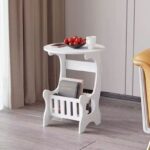 Multipurpose Bedside/Balcony/Coffee/Living Round Magazine with PVC Mat
