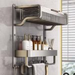 2-Layer Bathroom Space Towel Rack
