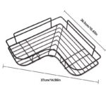 No Drilling Space Saver Iron Made Wall Mount Corner Shower Rack