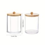 2 Pcs Cotton Pad Holder Jars