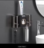 Creative Automatic Toothpaste Squeezer & Toothbrush Holder Set with 2 Cups