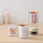 2 Pcs Cotton Pad Holder Jars