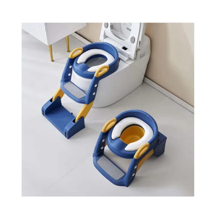 2-in-1 Toilet Trainer Seat with a Ladder and Potty 2-in-1 Toilet Trainer Seat with a Ladder and Potty