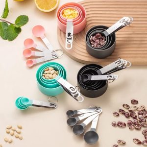 8pcs Multipurpose Measuring Spoons/Cups Kitchen Gadgets Baking Accessories Tools with Stainless Steel Handles