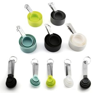 8pcs Multipurpose Measuring Spoons/Cups Kitchen Gadgets Baking Accessories Tools with Stainless Steel Handles