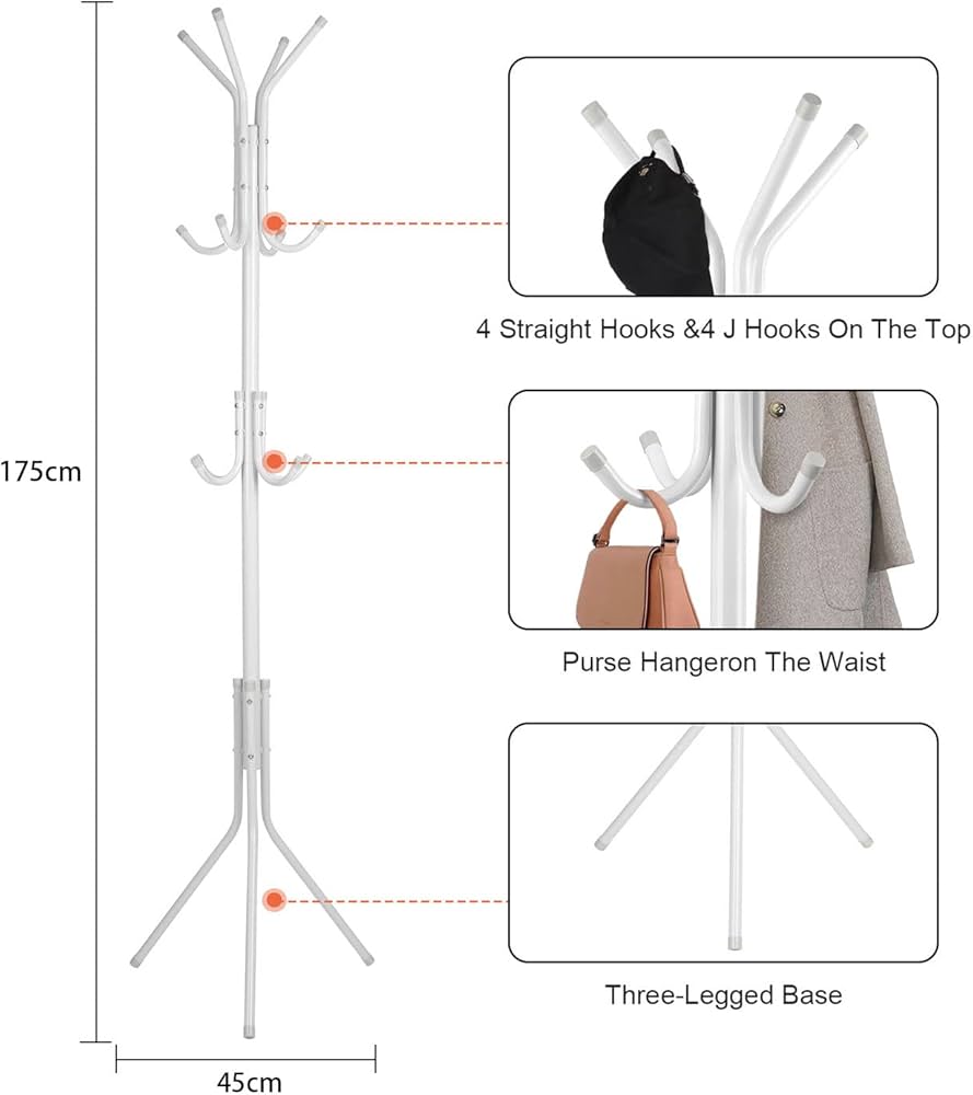 High Metallic Coat or Bags Hanger Stand