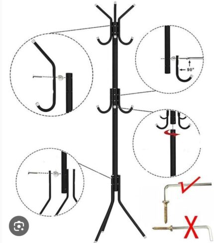 High Metallic Coat or Bags Hanger Stand