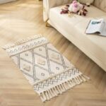 Bohemian Nordic Style Bedroom Rug with Tassels