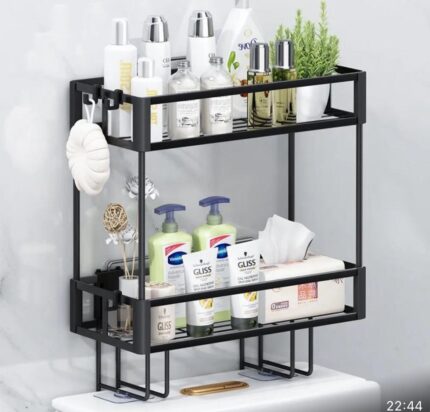2-Tier Space-Saving Over the Toilet Storage Rack
