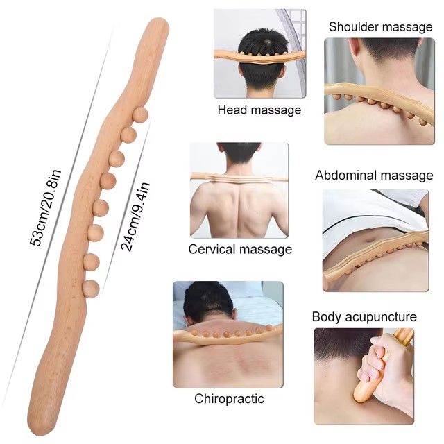 Wooden Gua Sha Stick Body Massage Tool
