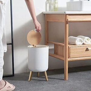 Nordic Style Dustbin with Wood Grain Cover