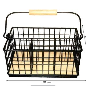 Cutlery Organizer with Bamboo Base