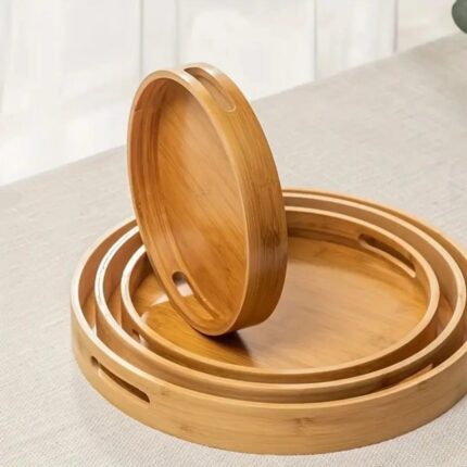 Multifunctional Big Sized 4 in 1 Bamboo Trays
