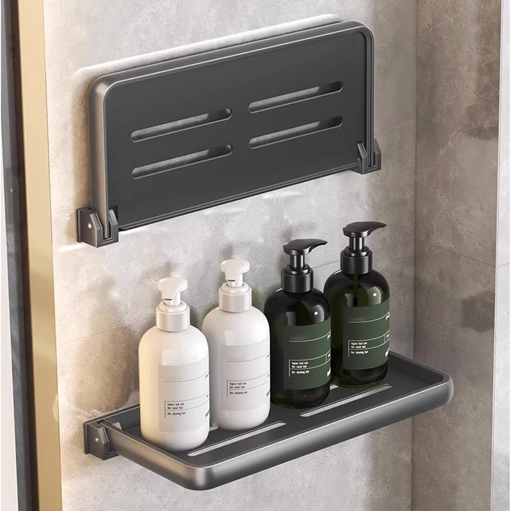 Foldable Shelf Space Saving Shower Rack Organizer Foldable Shelf Space Saving Shower Rack Organizer