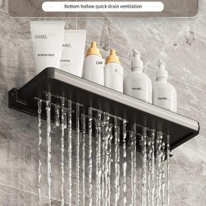Foldable Shelf Space Saving Shower Rack Organizer