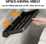 Foldable Shelf Space Saving Shower Rack Organizer