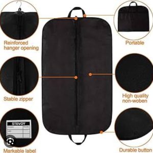 Waterproof Dustproof Strong Fabric Suit Bag with Zip and Carrier Handles