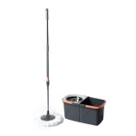 Split Spinning Microfiber Mop with Self Wet and Dry Bucket