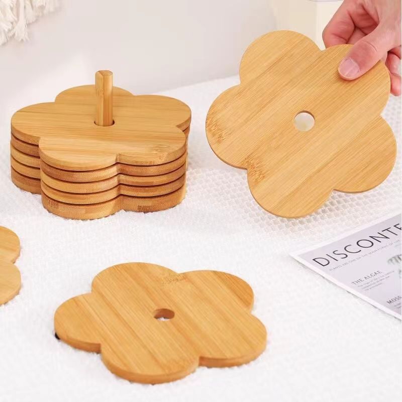 6 pcs set bamboo coasters 6 pcs set bamboo coasters