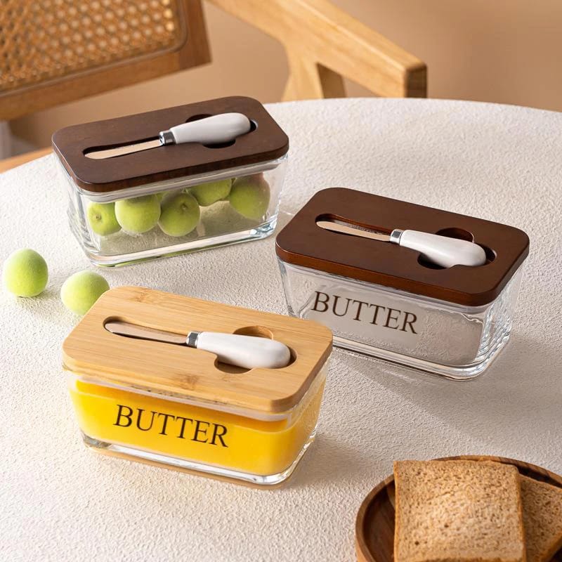 Transparent Glass Butter Dish Transparent Glass Butter Dish