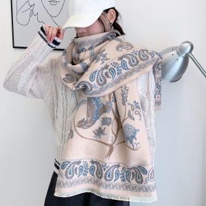 Luxury Floral Print Scarf