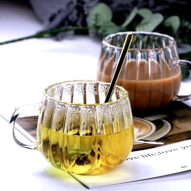 Petal Shaped Borosilicate Glass Mug Petal Shaped Borosilicate Glass Mug