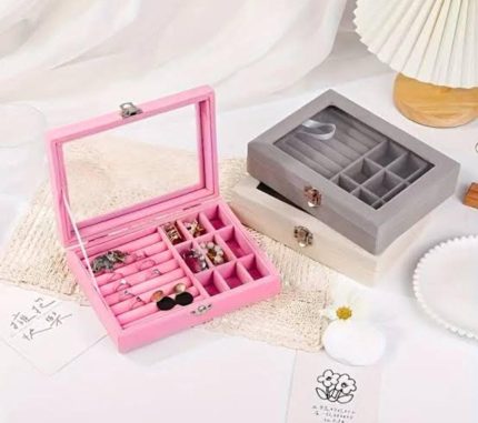 portable velvet jewellery box