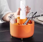 Rotating Desktop Makeup Brushes Organizer