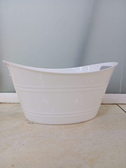 Large Capacity White Ice Bucket