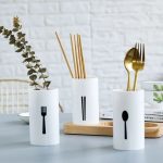 Cutlery Organizer with Oak Base