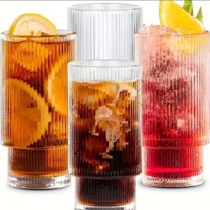 Crystal Ribbed Glasses