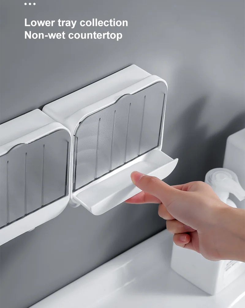 Soap Dish Holder with Case and Hooks