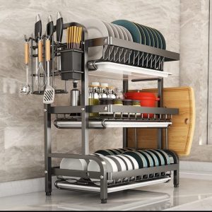 3 Layer Advanced Black Dish Rack