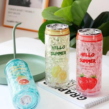 Hello Summer Acrylic Smoothie/Party Cups With Straw