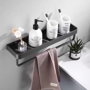 Rectangular Bathroom Rack With Towel Bar