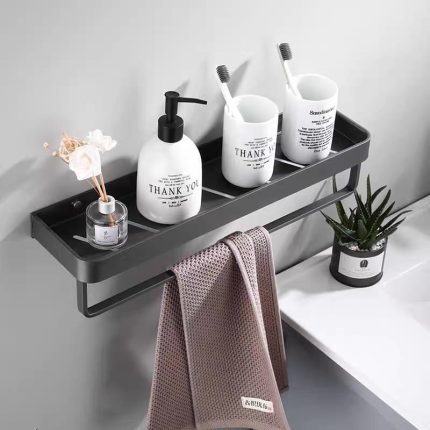 Rectangular Bathroom Rack With Towel Bar