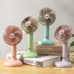 Small Retro Handheld Desktop Rotatable Fan