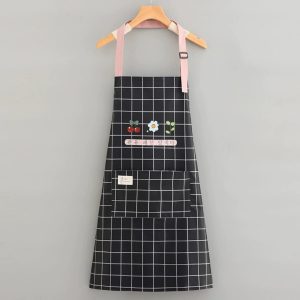 checked floral aprons