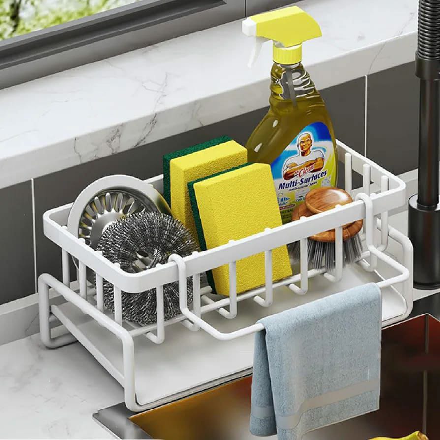 Sink Caddy with Towel Holder Sink Caddy with Towel Holder