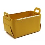 PU Leather Collapsible Sundries Storage Basket/Organiser