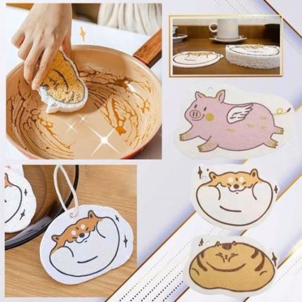 Expanding Cartoon Dish Wash Pad