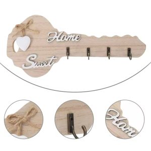 Rustic Wood Wall Mounted Key Holder